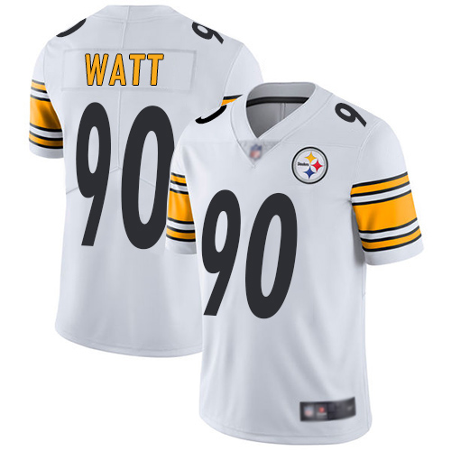 Youth Pittsburgh Steelers Football #90 Limited White T J Watt Road Vapor Untouchable Nike NFL Jersey->youth nfl jersey->Youth Jersey